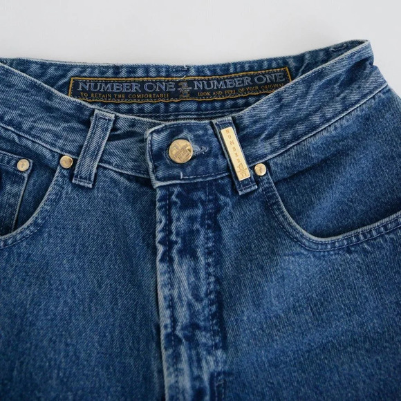 Vintage 80's Number One Trussardi Tapered Leg High Waisted Denim Mom Jeans 30 - Picture 8 of 15